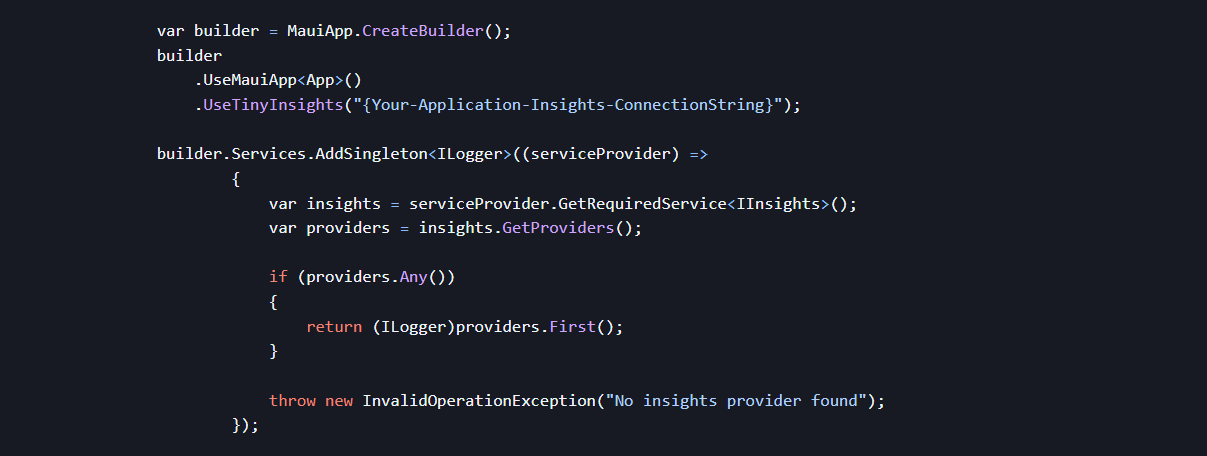 TinyInsights and ILogger